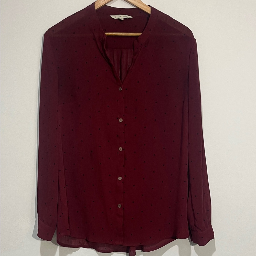41 Hawthorn Burgundy Button Down Shirt